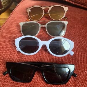 Bundle 4 Sunglasses Set Black White Silver - Seafolly Nectar I-Sea Prive Revaux